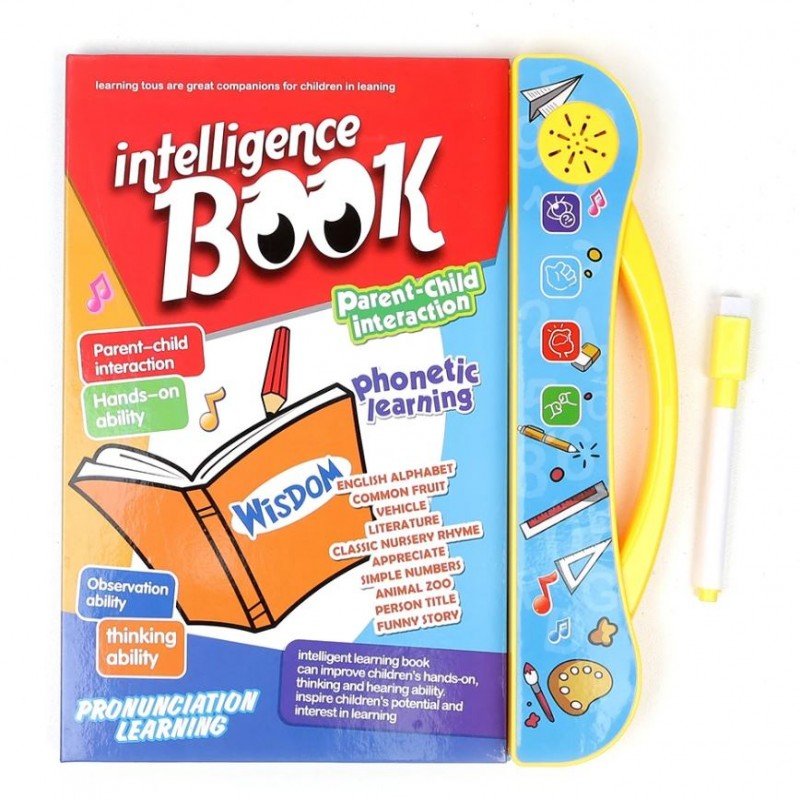 Interactive study book for children learning letters and numbers